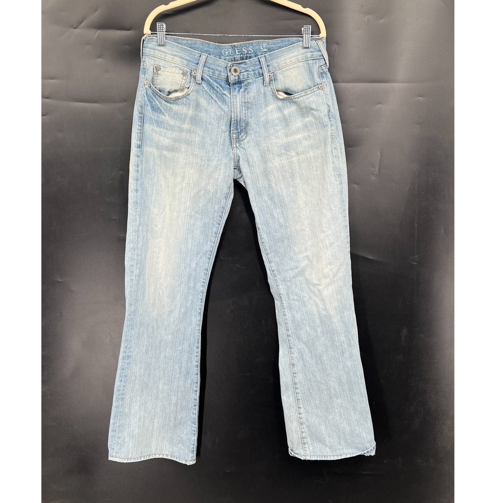 Guess jeans Falcon slim boot light wash blue denim y2k vintage retro 34